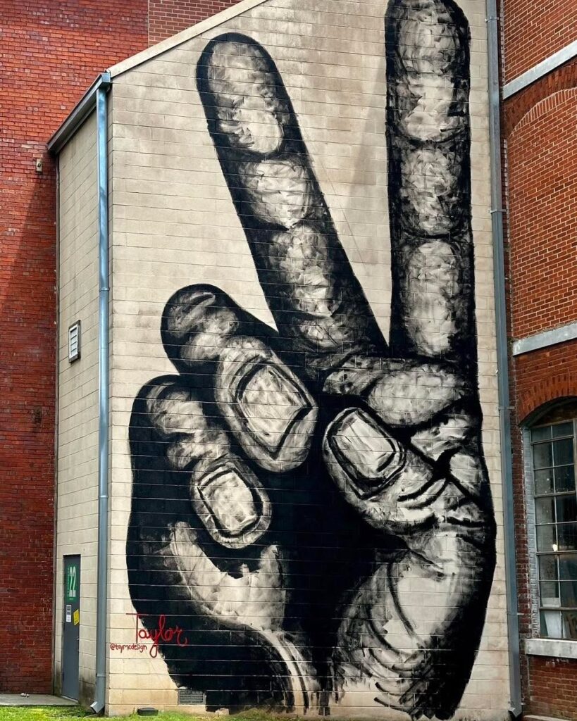 A mural at Lowe Mill